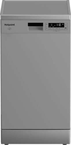 Посудомоечная машина HOTPOINT HFS 1C57 S,  узкая, напольная, 44.8см, загрузка 10 комплектов, серебристая [869894600020]